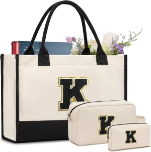 Personalized Initial Tote Bag - Birthday, Christmas, Teacher, Mom, Sister, Friend Gifts