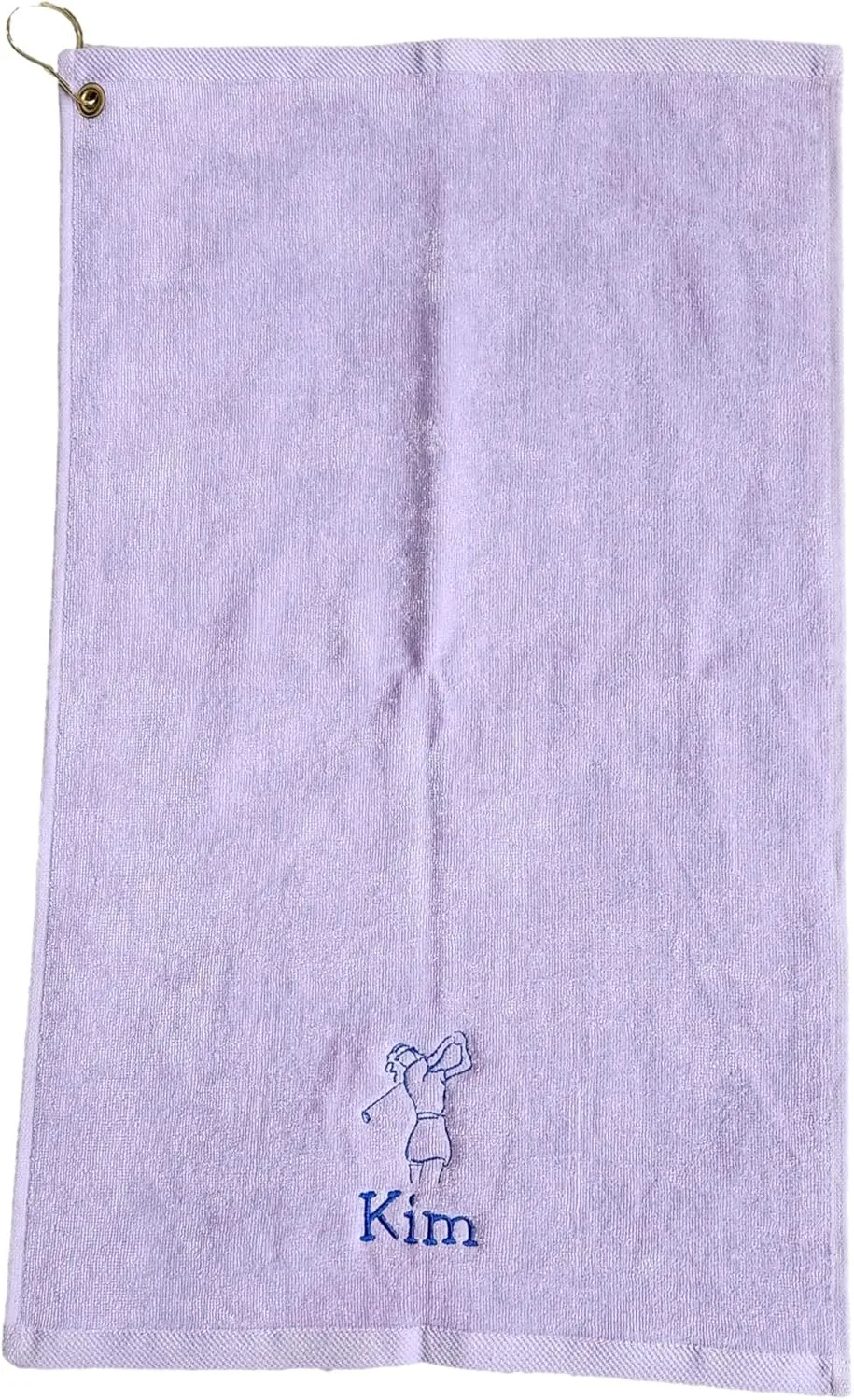 Personalized Women's Golf Bag Towel with Embroidered Name (Lavender- Embroidered Name Woman)