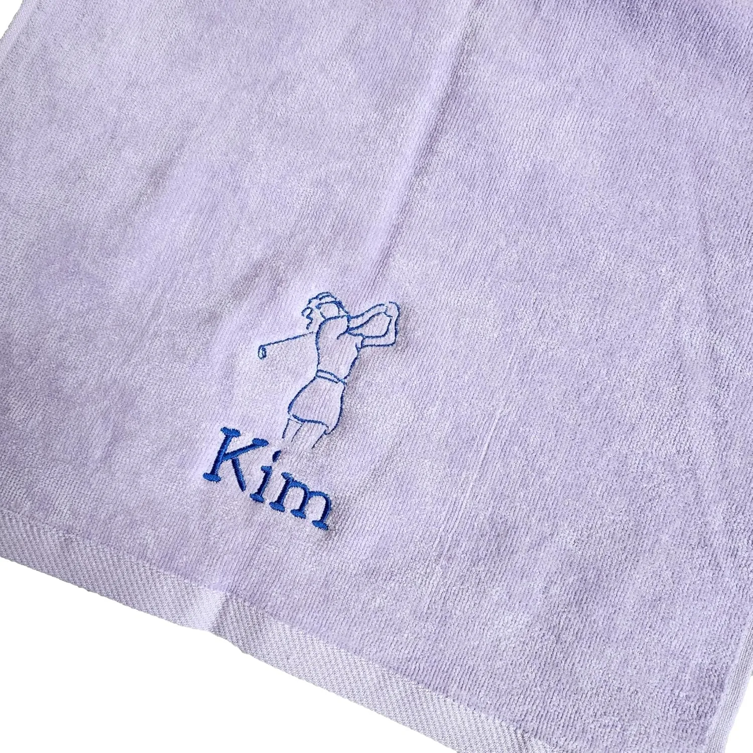 Personalized Women's Golf Bag Towel with Embroidered Name (Lavender- Embroidered Name Woman)