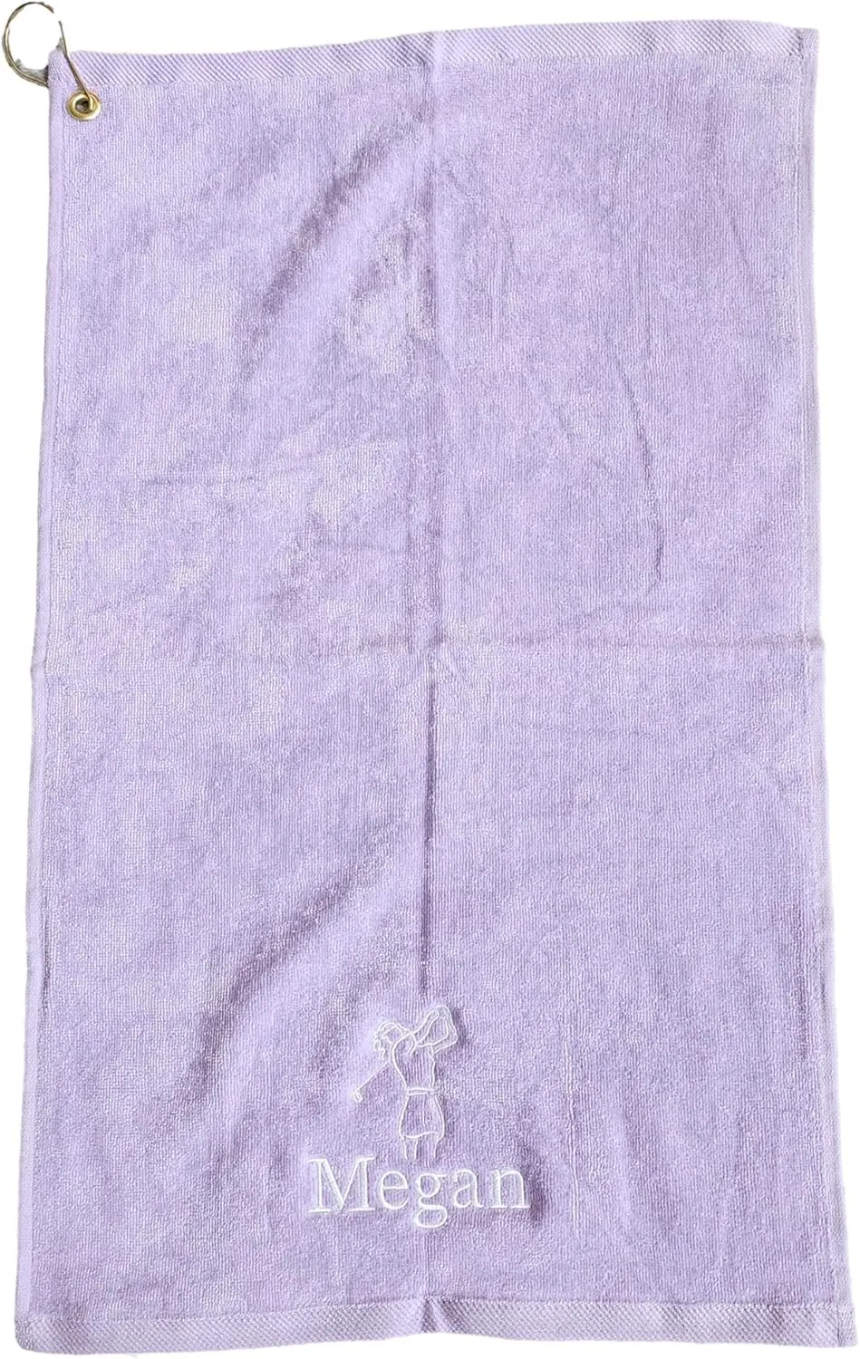 Personalized Women's Golf Bag Towel with Embroidered Name (Lavender- Embroidered Name Woman)