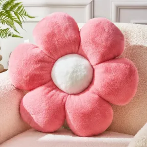 Pink Flower Pillow,Flower Shaped Throw Pillow 15.7In Daisy Pillow Cute Flower Seating Cushion Cute Home Decor& Plush Pillow for Sofa Couch Bed