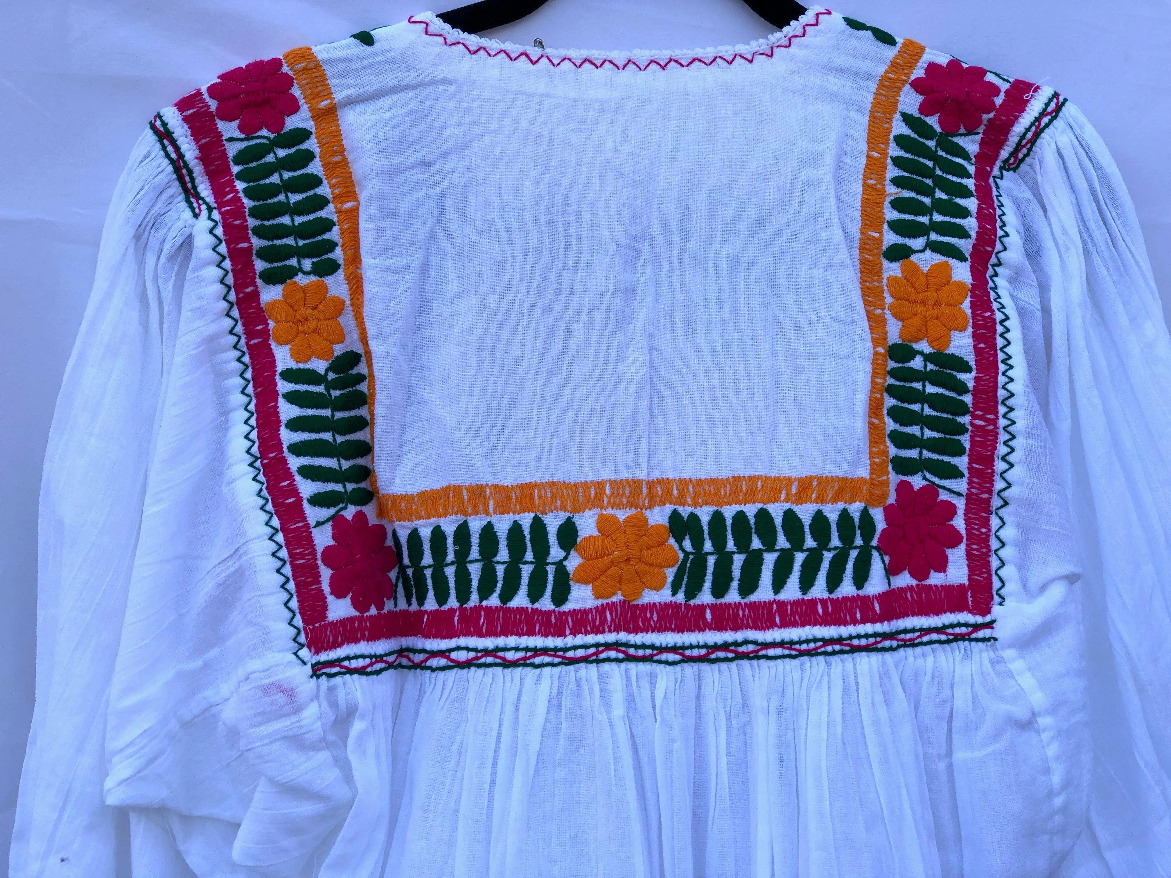Pink, Marigold and Green Vine Tunic