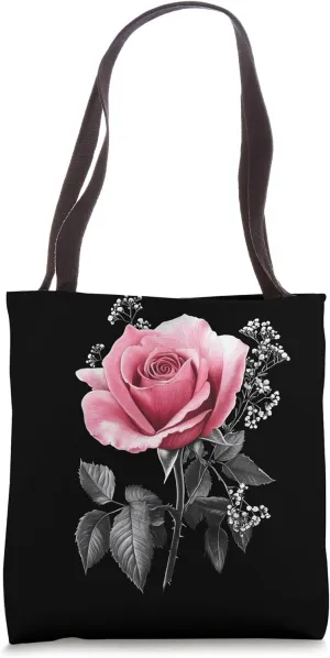 Pink Rose Flower Botanist Garden Flower Pink Rose Tote Bag