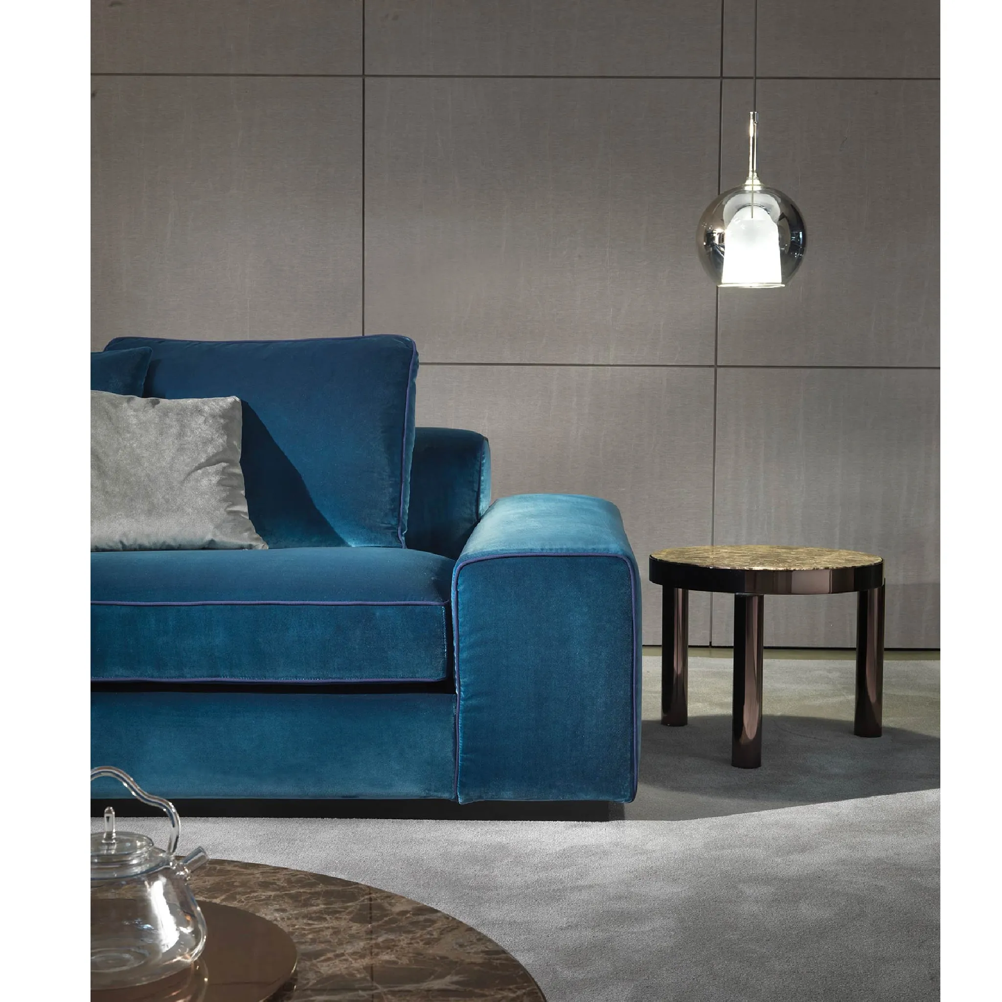 Piped Square Modern Cushion | Marelli Alexander