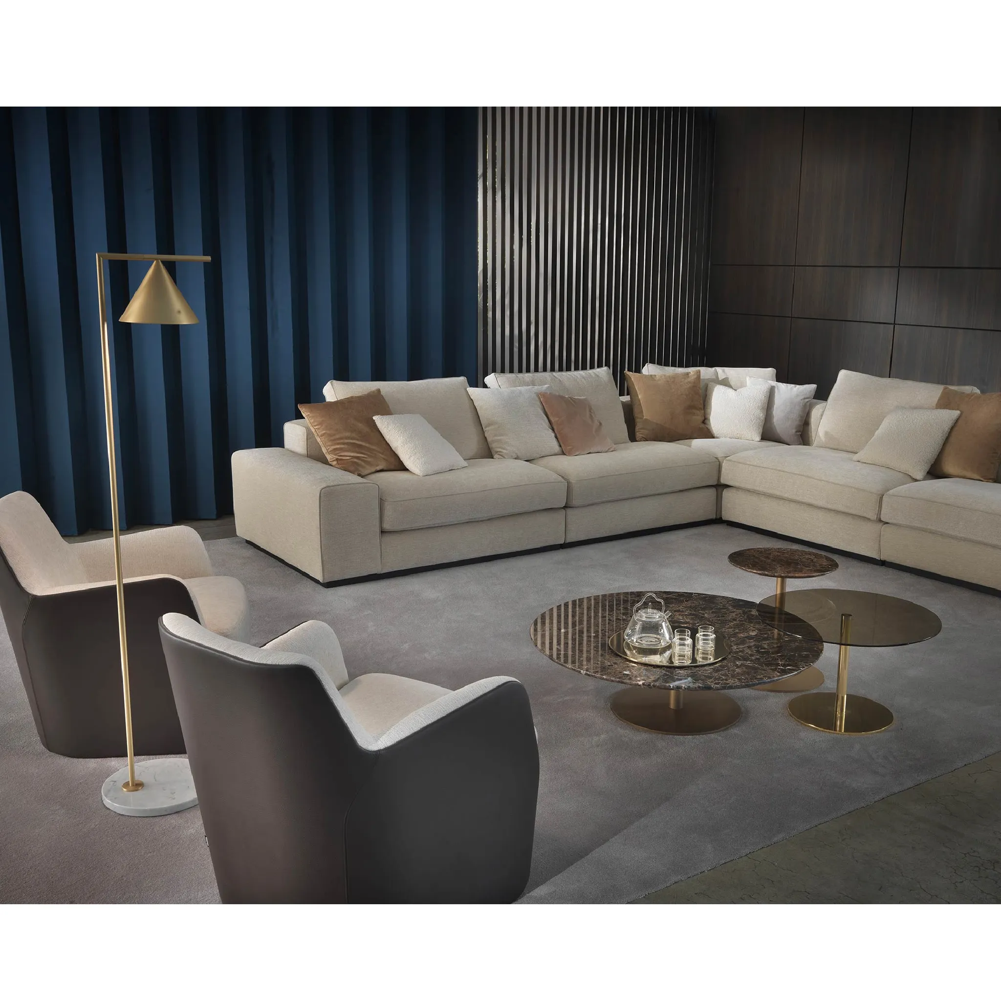 Piped Square Modern Cushion | Marelli Alexander