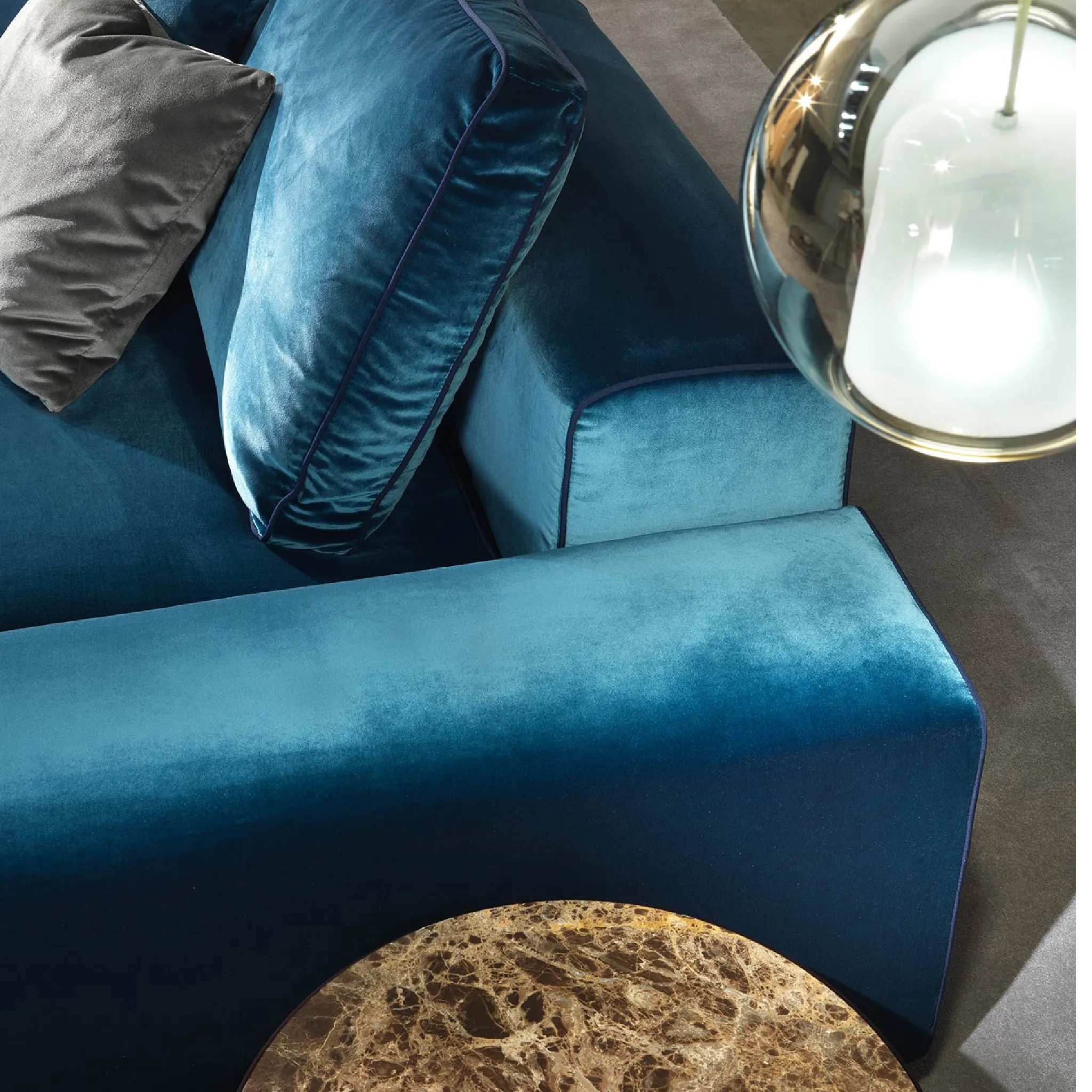Piped Square Modern Cushion | Marelli Alexander