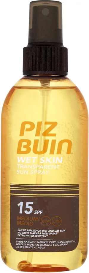 Piz Buin Wet Skin Transparent Sun Spray 15 SPF Medium 150ml
