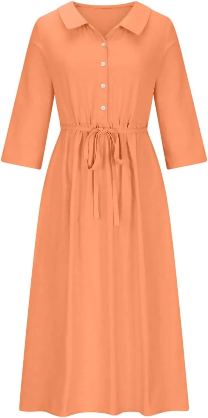Plus Size Linen Dress for Women Short Sleeve Floral Maxi Dresses Spring Summer Boho Flowy Sundress Cruise Outfits