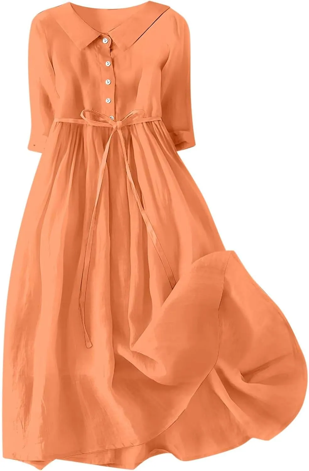 Plus Size Linen Dress for Women Short Sleeve Floral Maxi Dresses Spring Summer Boho Flowy Sundress Cruise Outfits