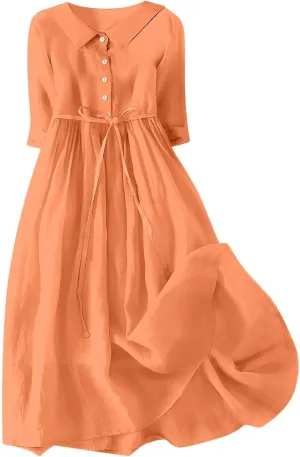 Plus Size Linen Dress for Women Short Sleeve Floral Maxi Dresses Spring Summer Boho Flowy Sundress Cruise Outfits