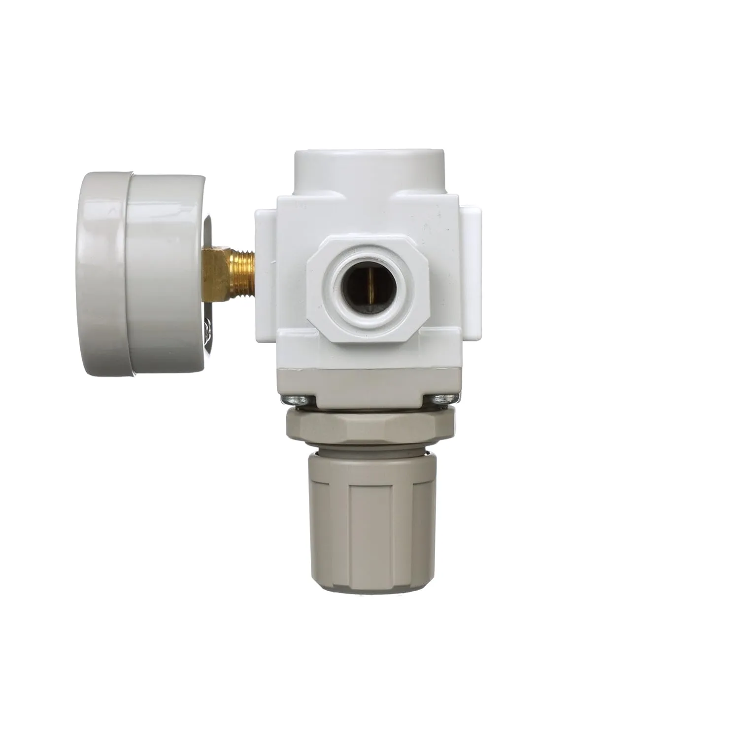 PneumaticPlus SAR200-N02BG Miniature Compressed Air Pressure Regulator 1/4" NPT - Bracket, Gauge