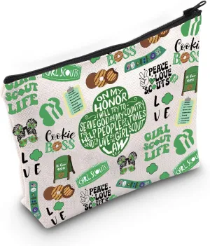 POFULL Girl Troop Leader Cosmetic Bag Adventure Lover Squad Gift