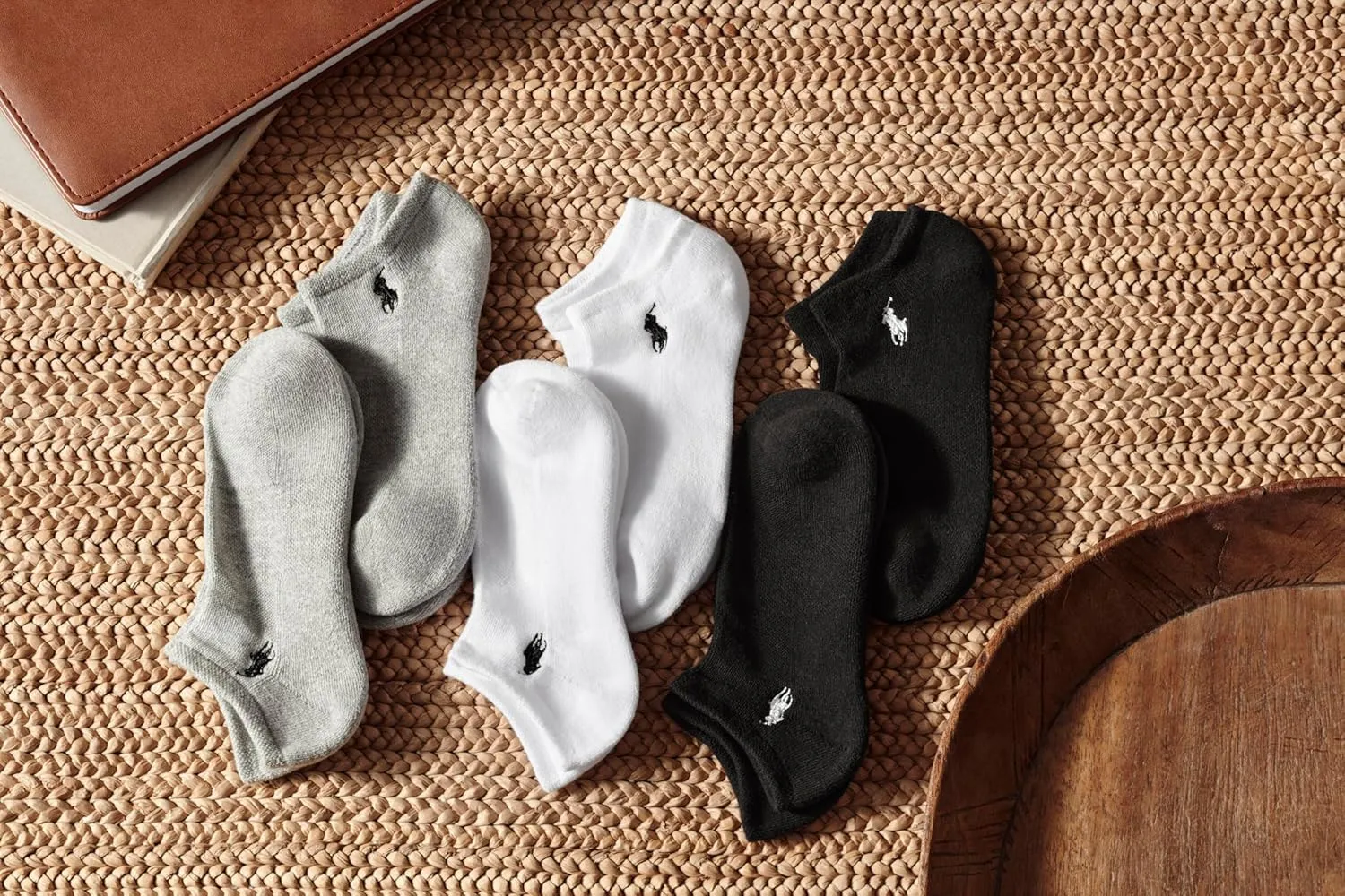 POLO RALPH LAUREN Womens 3PK Monogram Low-Cut Socks