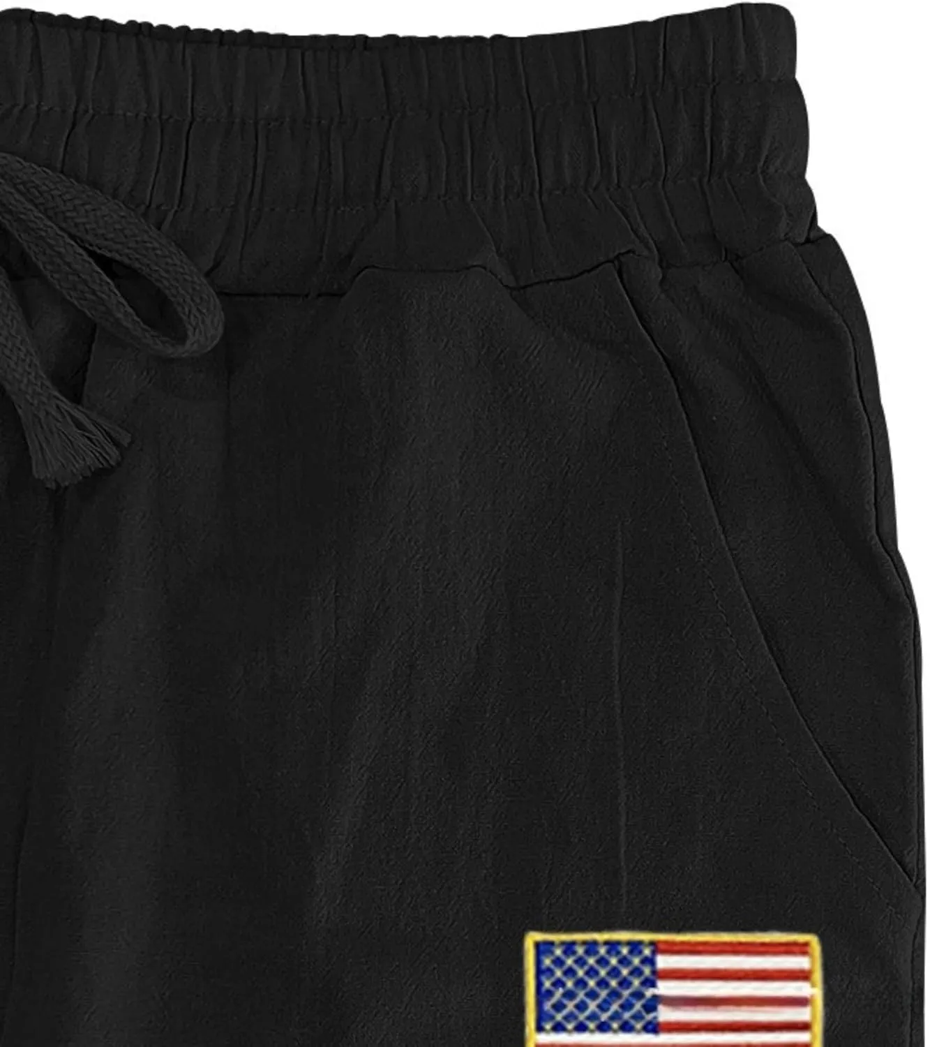 PORCLAY Mens Linen Casual Pants Elastic Waist Drawstring Hip Hop Trousers Wide Leg Yoga Beach 2025 Summer Pants