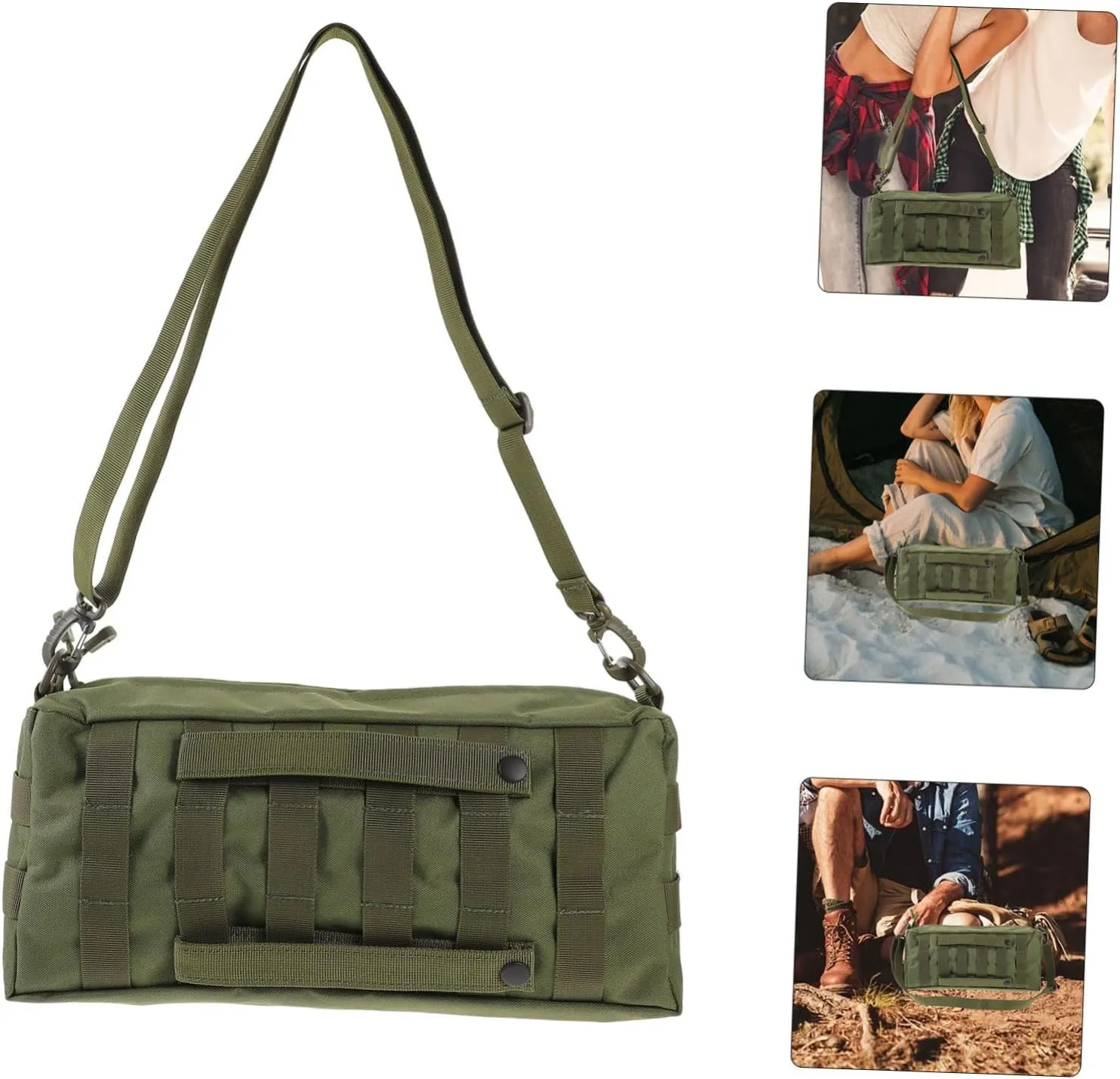 Portable Outdoor Camping Backpack Sturdy Tool Storage Bag Multi-function Crossbody Shoulder Bag for Men