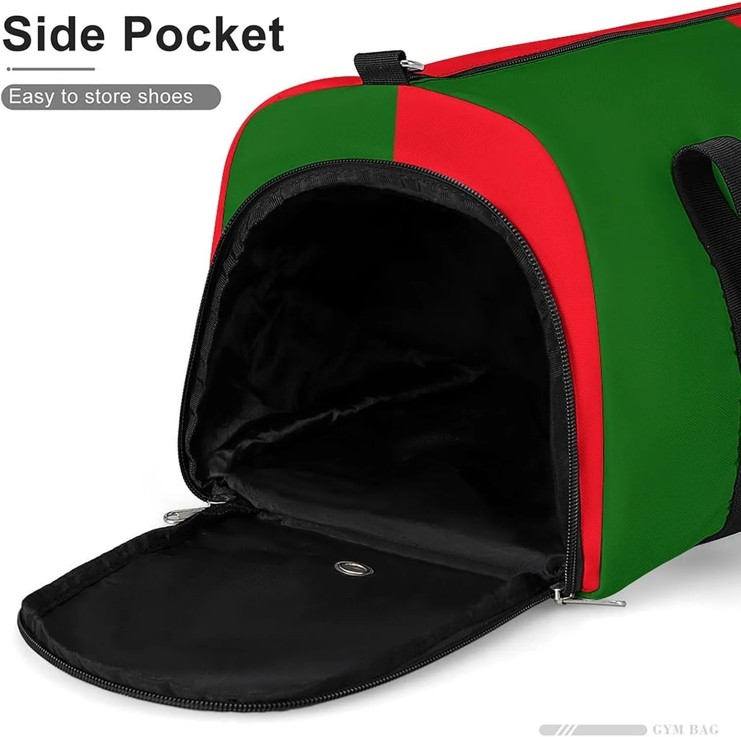 Portugal Flag Gym Duffel for Boys Girls with Waterproof Shoe Compartment Tote