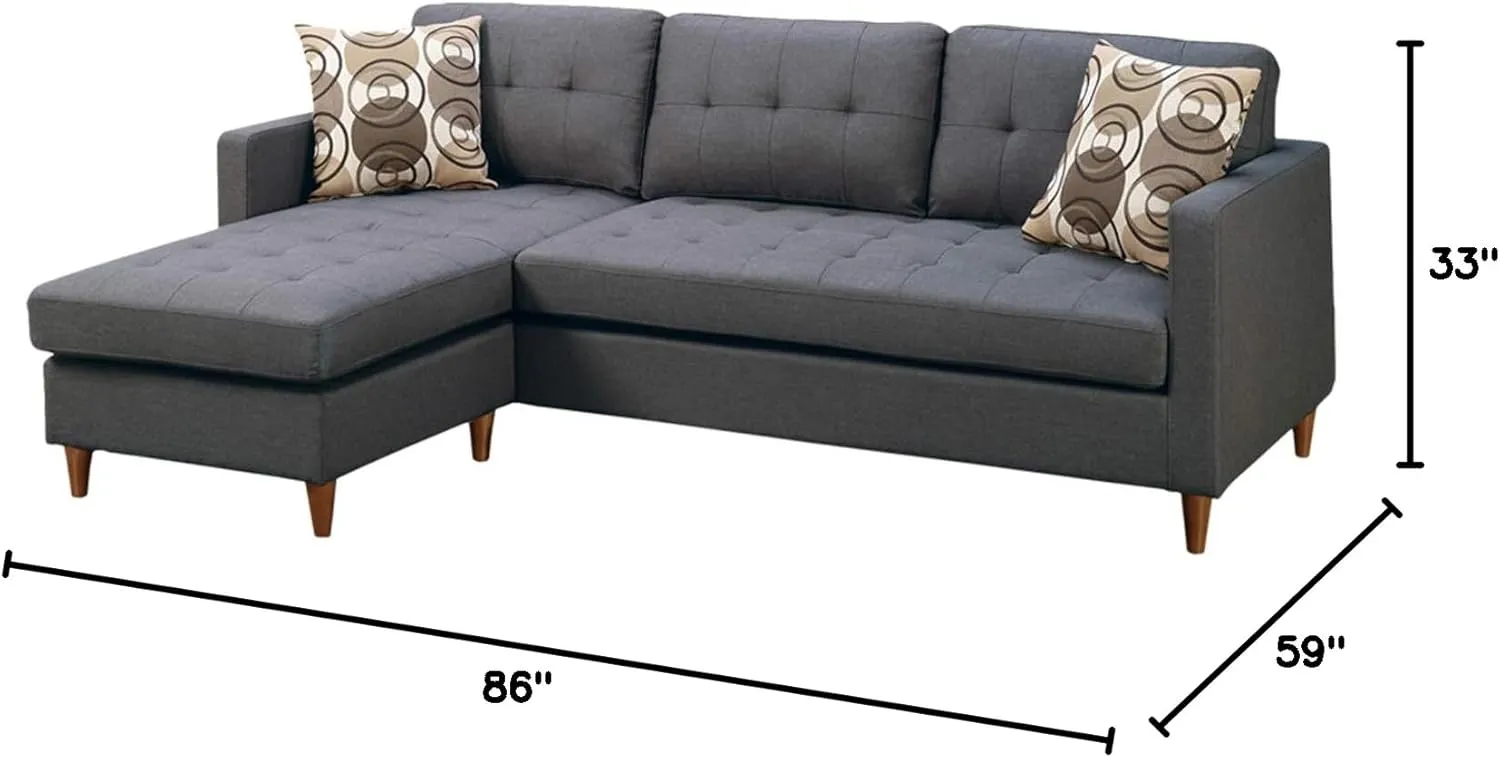 Poundex Sofas, Grey