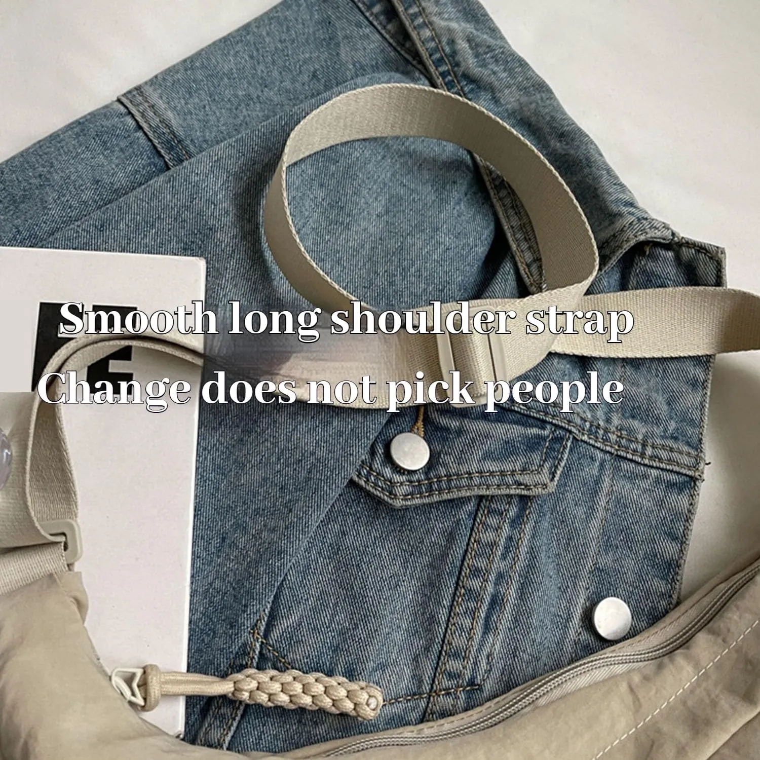 Preferable Crossbody Bag, Fashion Plain Color Nylon Shoulder Bag for Women & men