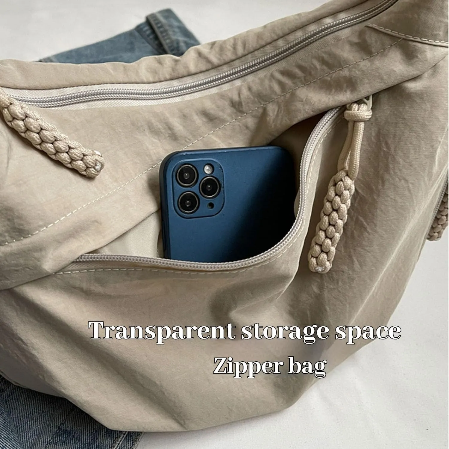 Preferable Crossbody Bag, Fashion Plain Color Nylon Shoulder Bag for Women & men