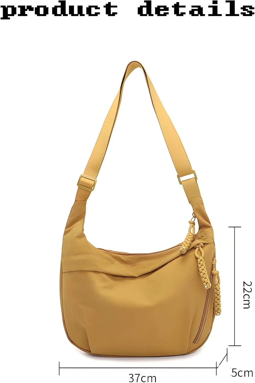 Preferable Crossbody Bag, Fashion Plain Color Nylon Shoulder Bag for Women & men