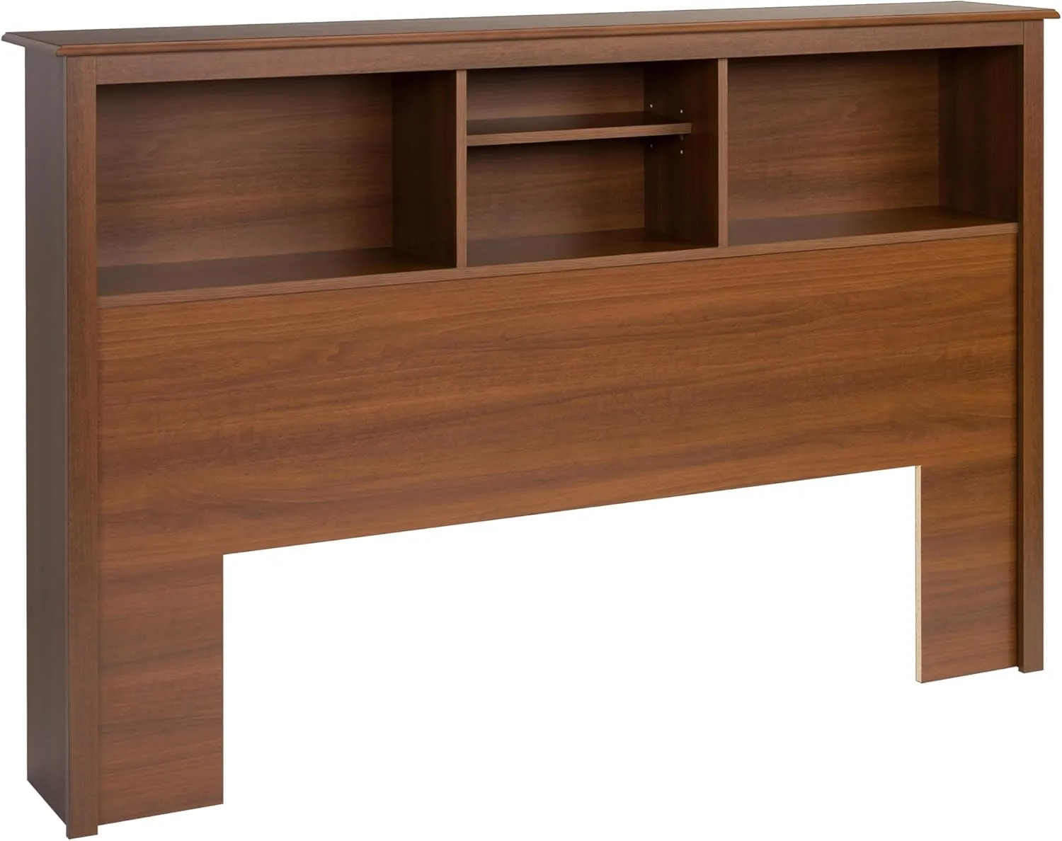 Prepac Stylish Full/Queen Headboard with 3 Compartments, Deep Bookcase Style Headboard for Full/Queen Size Beds 11" D x 65.75" W x 43" H, Cherry, CSH-6643