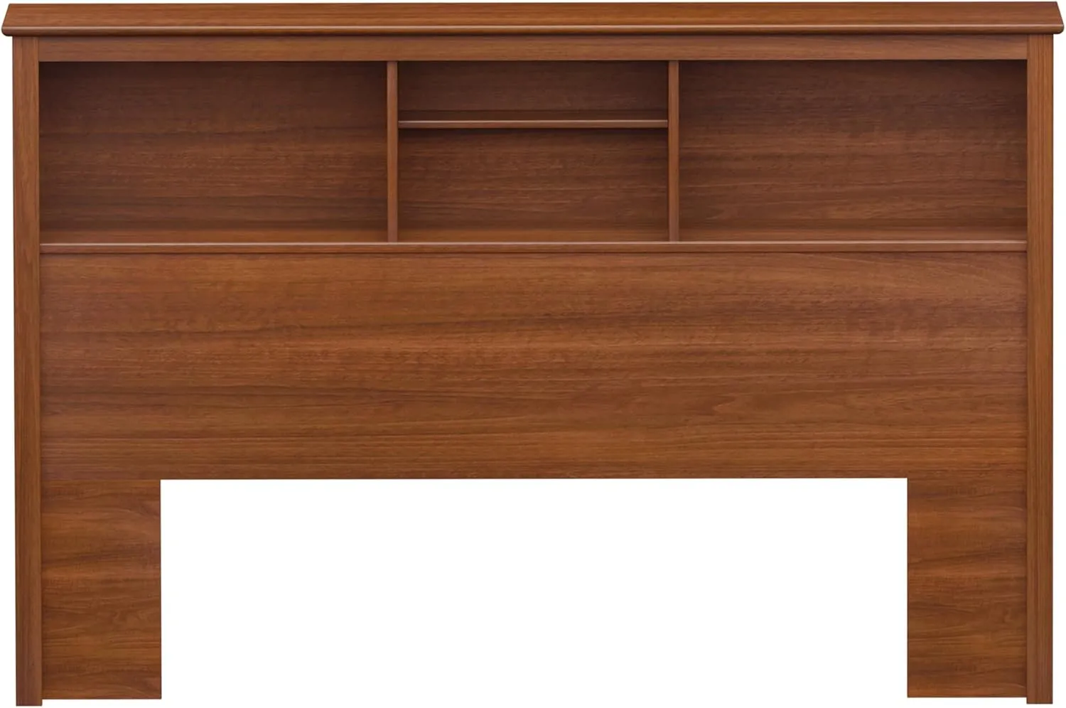 Prepac Stylish Full/Queen Headboard with 3 Compartments, Deep Bookcase Style Headboard for Full/Queen Size Beds 11" D x 65.75" W x 43" H, Cherry, CSH-6643