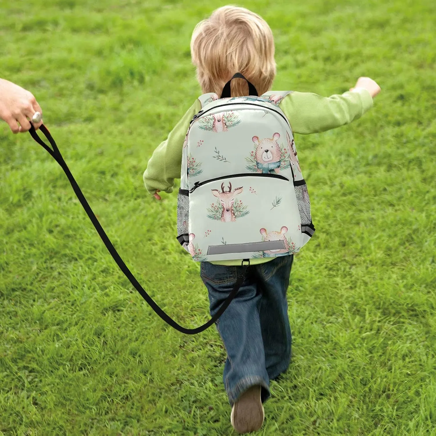 Preschool Backpacks，Kid's Casual Travel Bookbag with Leash，Cute Toddler Backpacks for Boys and Girls (color-1)