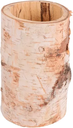 PRETYZOOM Birch Flower Pot Wooden Bonsai Pots Planter Bowl Garden Tall Vases for Indoor Outdoor Dec