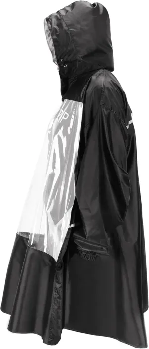 PROAIM Black Waterproof Unisex Rainwear Poncho for Video & Audio Gear. Knee-Length Style with Full Hood & Sleeves. (RC-PNCO-01)