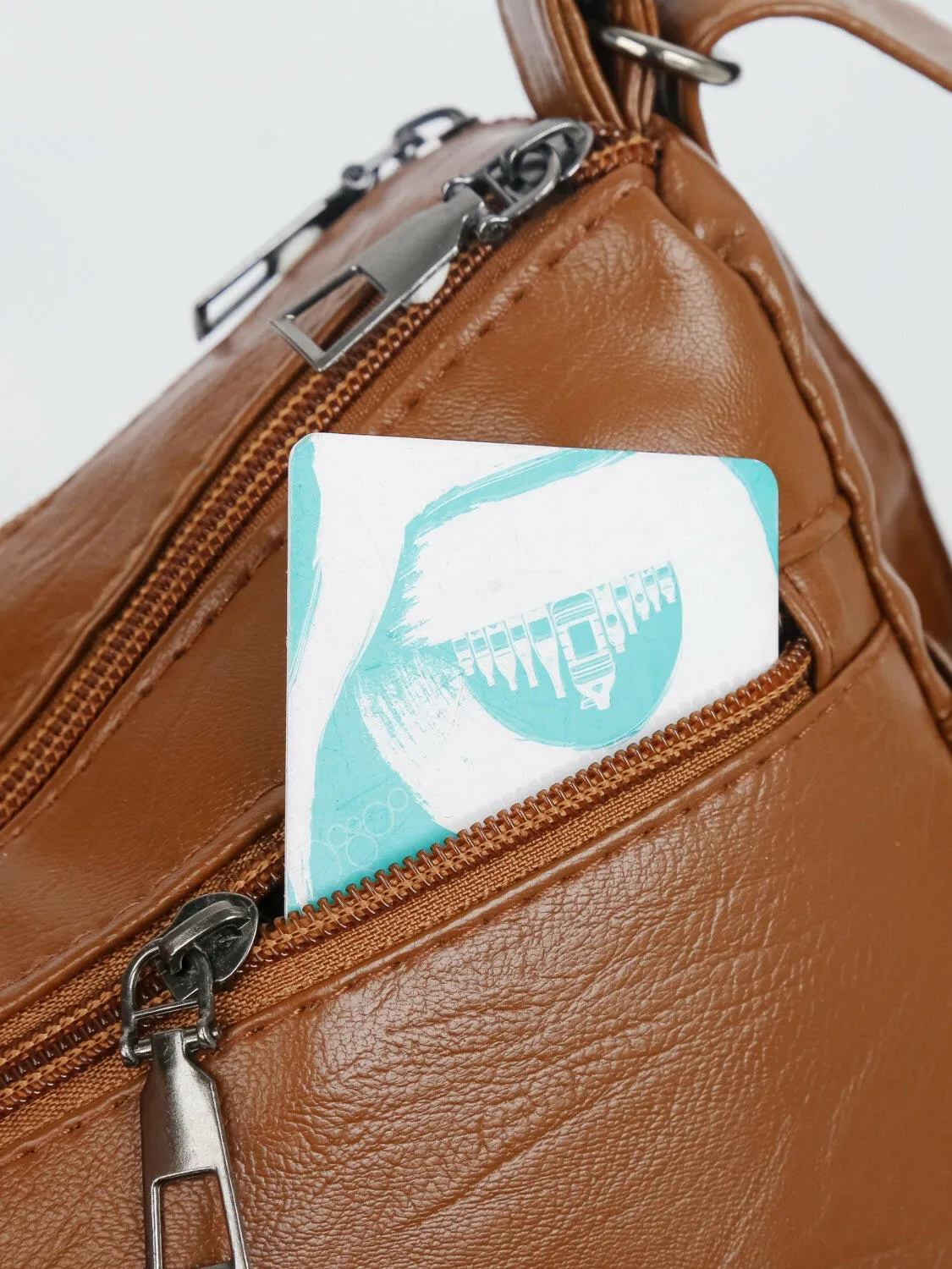 PU Multi-Compartment Crossbody Bag