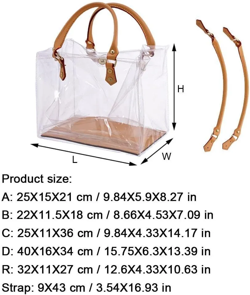 PVC DIY Tote Bag Handbag Making Kit, Clear Handmade DIY Purse Making Kit, Handmade Tote Bag Craft Accessory Tool Set Gift for Women Mom Birthday Valentine