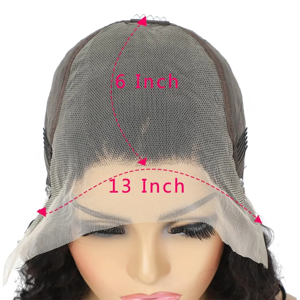 QinMei 13x6 Deep Wave Lace Front Wigs Human Hair HD Transparent Lace Front Wigs Human Hair Glueless Deep Curly Lace Frontal Wigs Human Hair Pre Plucked for Black Women 18 Inch