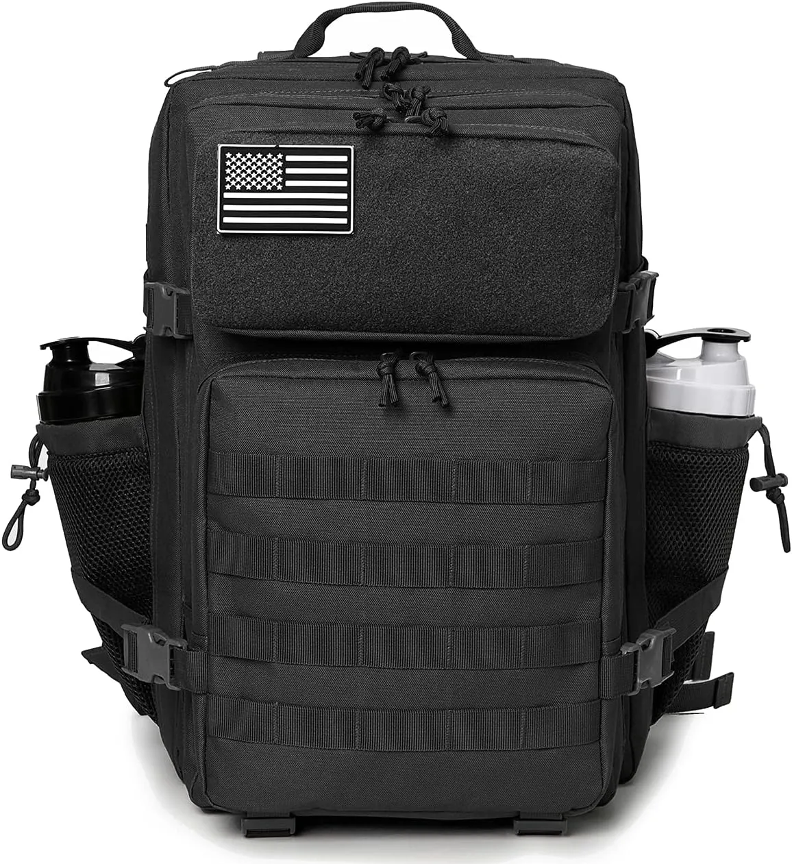 QT&QY 25L/35L/45L Military Tactical Backpack For Men Molle Daypack 3 Day Bug Out Bag Hiking Rucksack With Bottle Holder