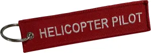 "Helicopter Pilot Embroidered Key Chain