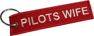 "Pilots Wife Embroidered Keychain
