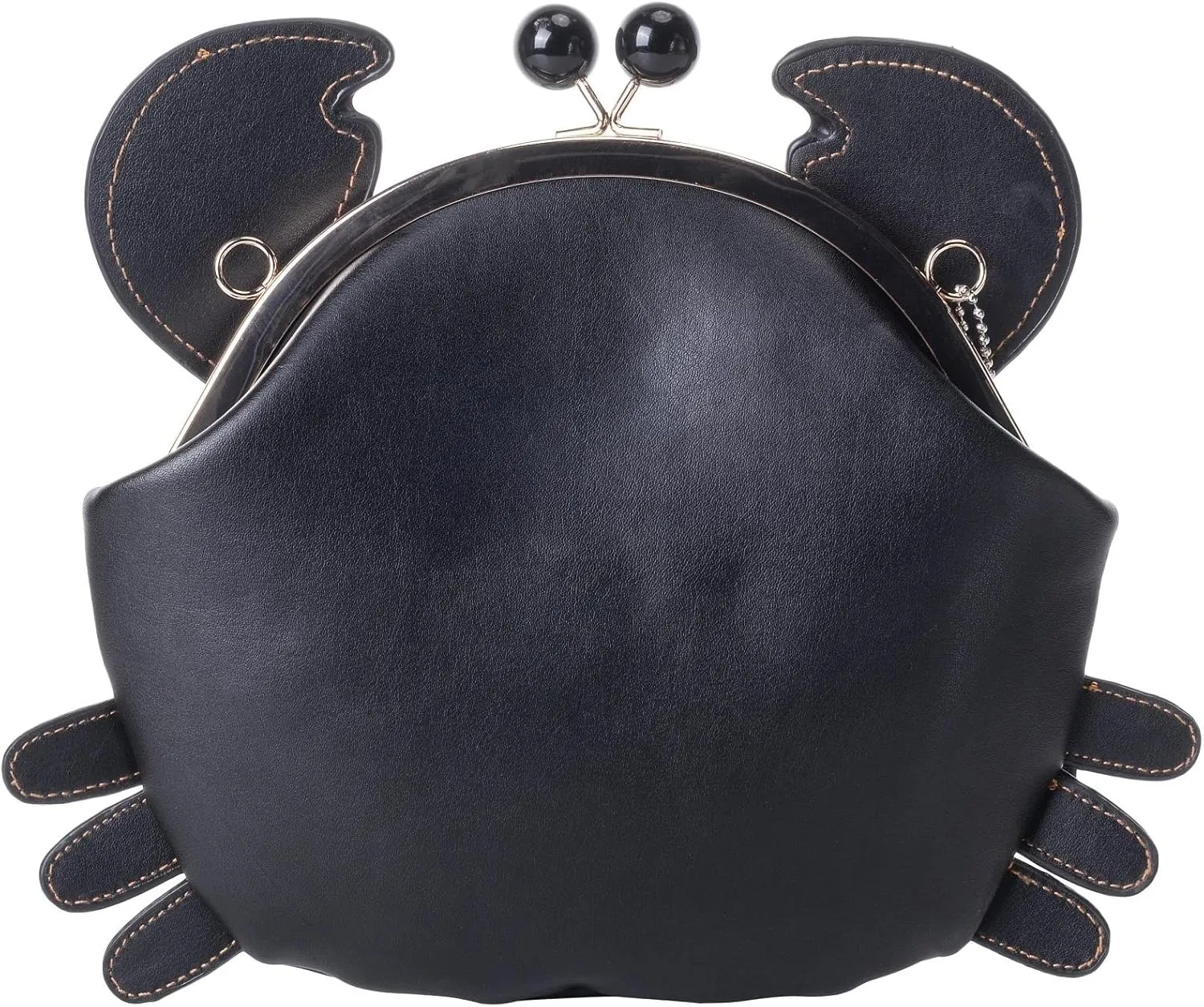 QZUnique Crab Handbag Crayfish Shells Crossbody Bag Novelty Animal Shaped Purse Detachable Shoulder Bag for Women Girl