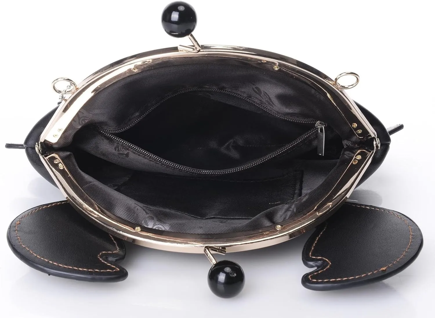 QZUnique Crab Handbag Crayfish Shells Crossbody Bag Novelty Animal Shaped Purse Detachable Shoulder Bag for Women Girl