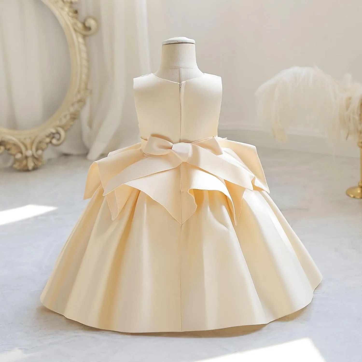 Rainbow Dress for Toddler Girls Easter Spring Lace Tulle Mesh Gril Summer Dress Flower Party Dance Dresses