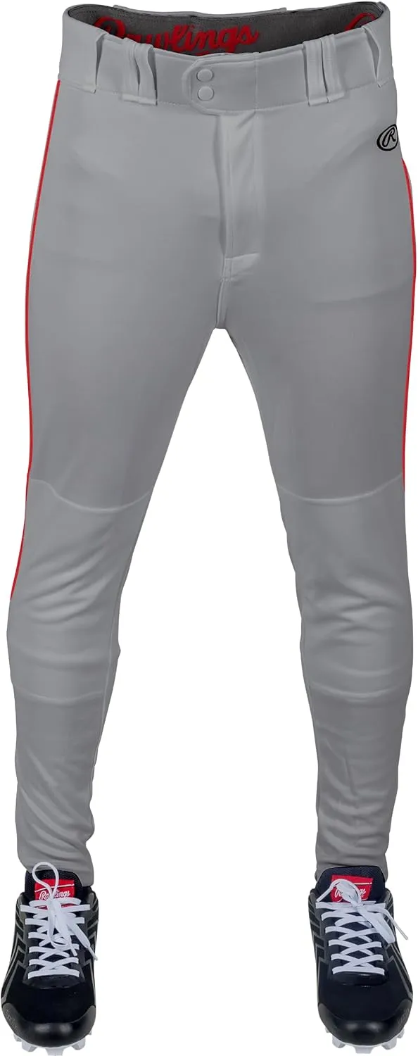 Rawlings Boys' Launch Series Baseball Pants | Tapered Jogger Fit | Youth Sizes | Piped | Multiple Colors