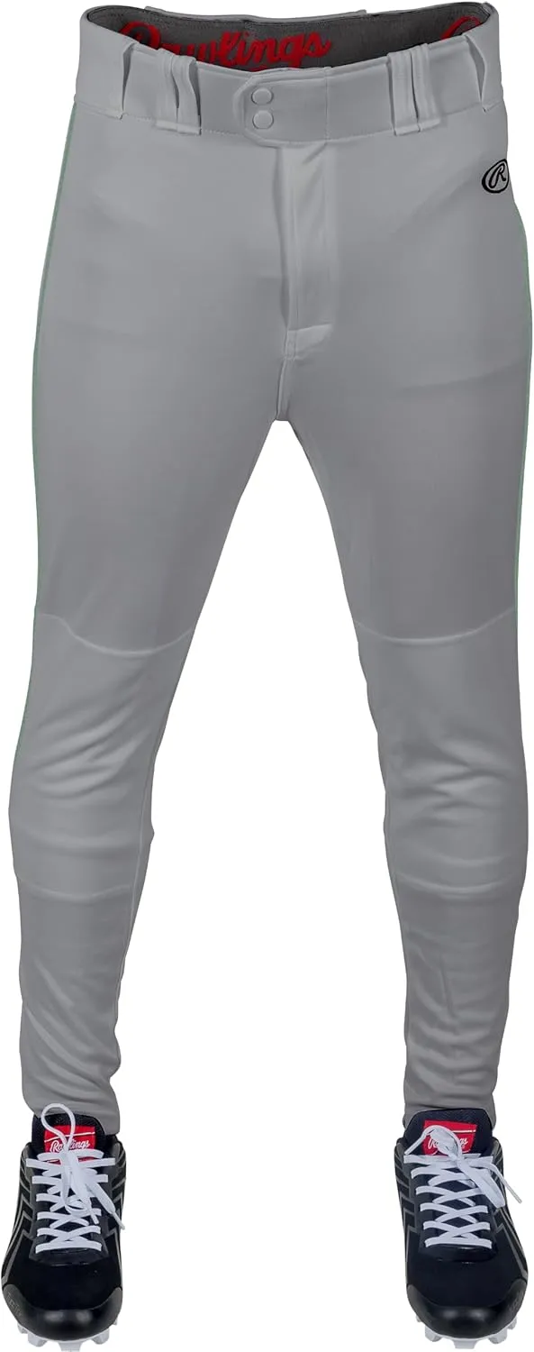 Rawlings Boys' Launch Series Baseball Pants | Tapered Jogger Fit | Youth Sizes | Piped | Multiple Colors
