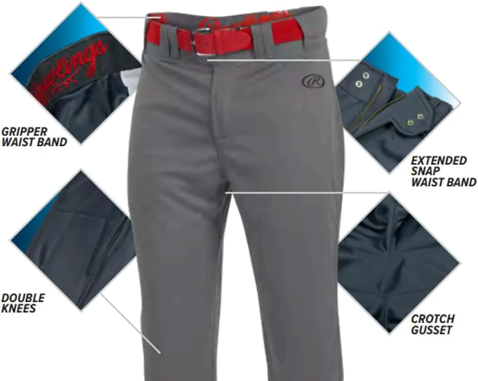 Rawlings | Launch Series Baseball Pants | Knicker Fit | Youth Sizes | Piped | Multiple Colors
