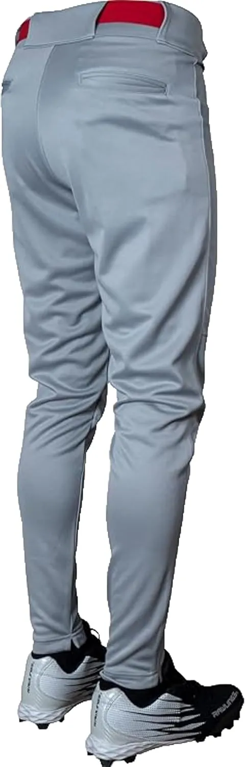 Rawlings Men's Launch Series Baseball Pant | Jogger Fit | Adult Sizes | Solid & Piped Options