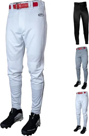 Rawlings Men's Launch Series Baseball Pant | Jogger Fit | Adult Sizes | Solid & Piped Options
