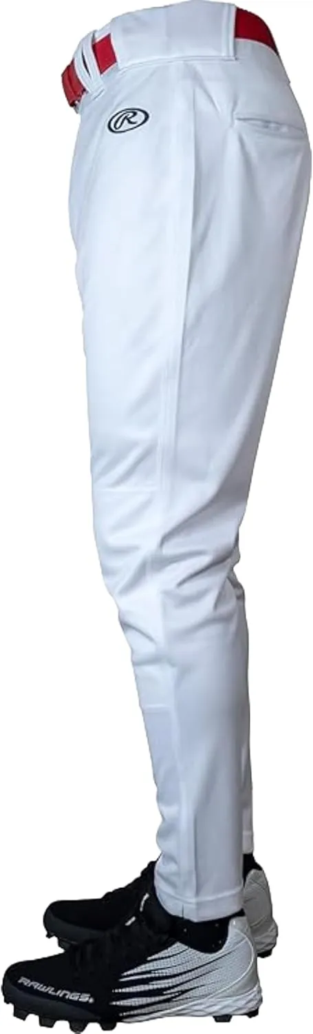 Rawlings Men's Launch Series Baseball Pant | Jogger Fit | Adult Sizes | Solid & Piped Options