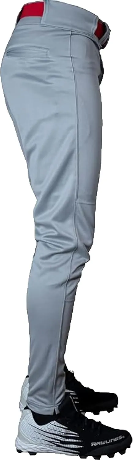 Rawlings Men's Launch Series Baseball Pant | Jogger Fit | Adult Sizes | Solid & Piped Options
