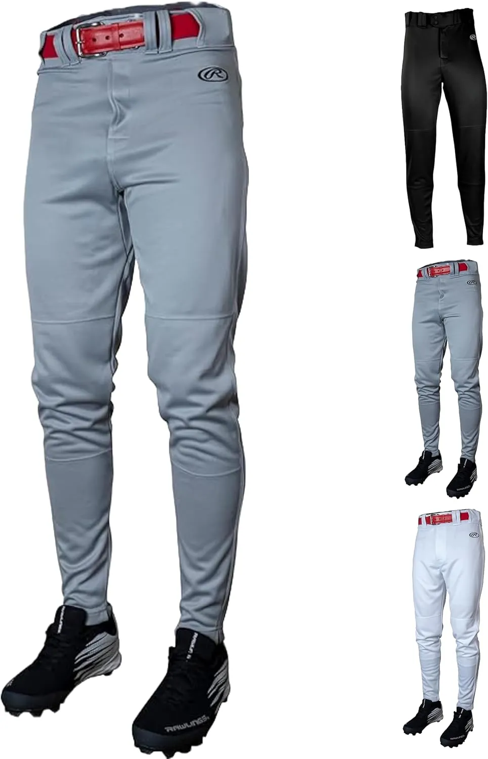 Rawlings Men's Launch Series Baseball Pant | Jogger Fit | Adult Sizes | Solid & Piped Options