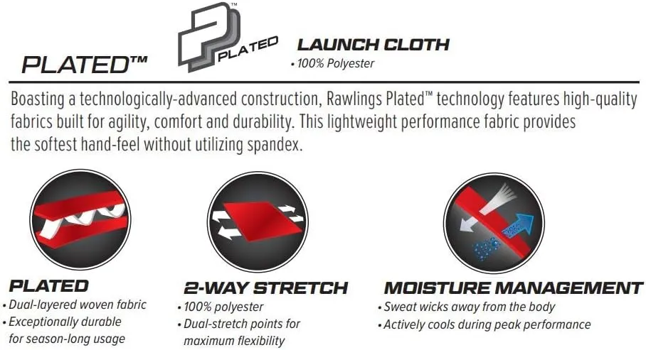 Rawlings Men's Launch Series Baseball Pants | Knicker Fit | Adult Sizes | Piped | Multiple Colors