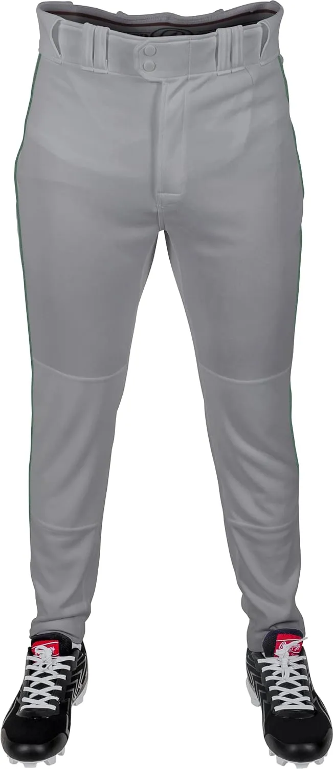 Rawlings Men's PRO 150 Series Baseball Pants | Tapered Jogger Fit | Adult Sizes | Piped | Multiple Colors
