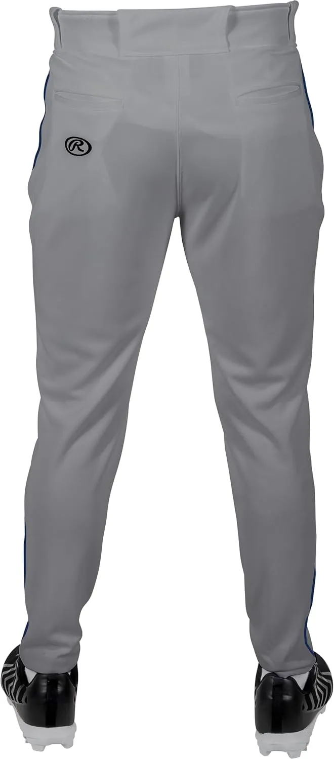 Rawlings Men's PRO 150 Series Baseball Pants | Tapered Jogger Fit | Adult Sizes | Piped | Multiple Colors