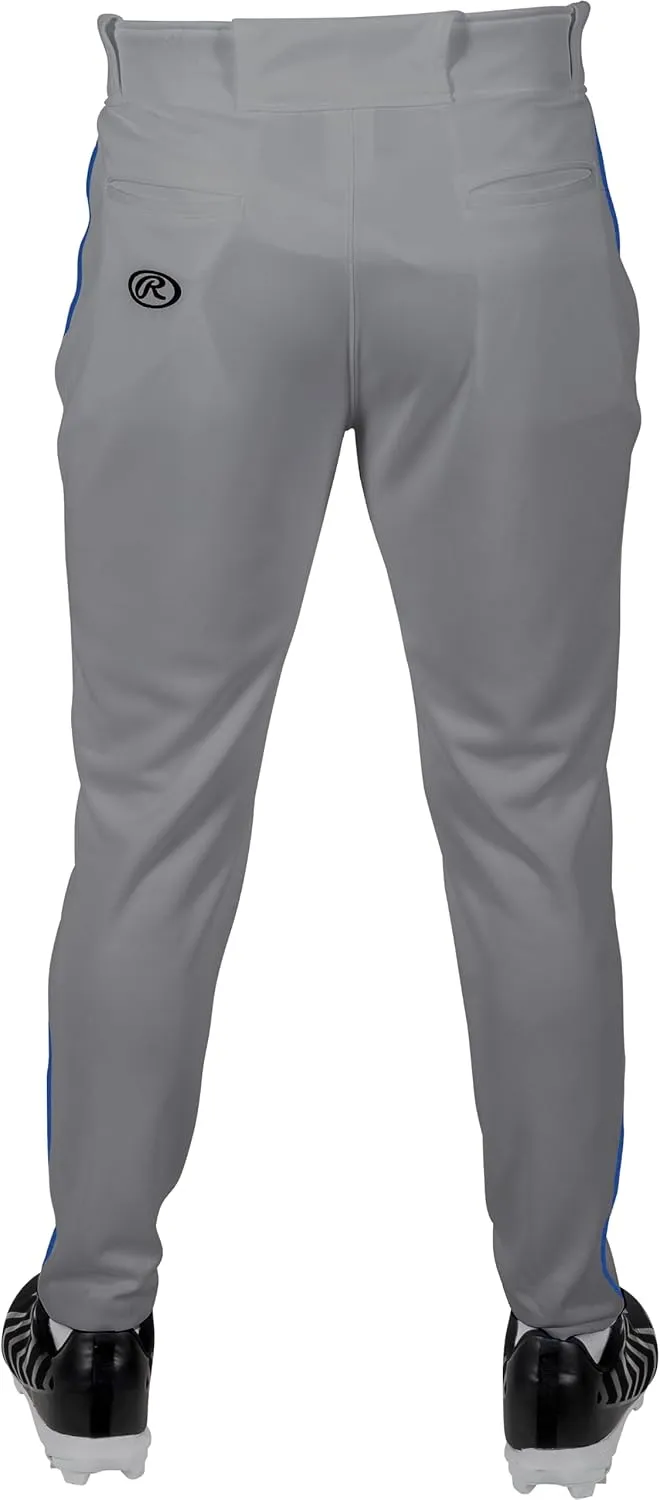 Rawlings Men's PRO 150 Series Baseball Pants | Tapered Jogger Fit | Adult Sizes | Piped | Multiple Colors